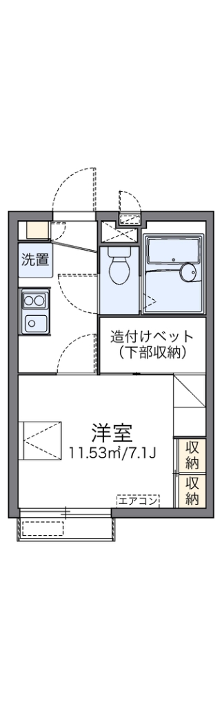 レオパレスフラワーガーデン町屋 302号室 間取り