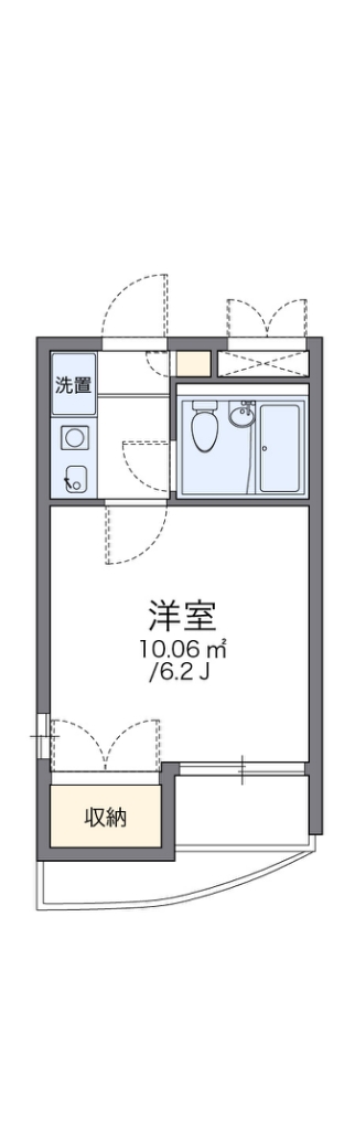 レオパレスＲＸ早稲田第２ 404号室 間取り