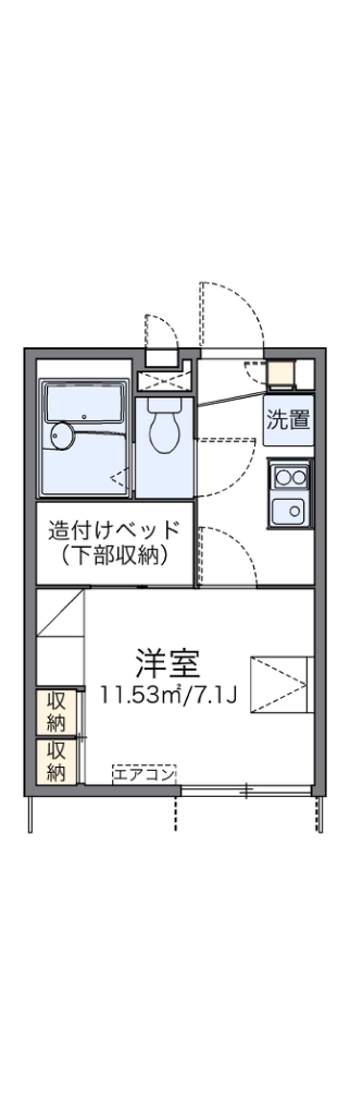 レオパレスエリジェ 103号室 間取り