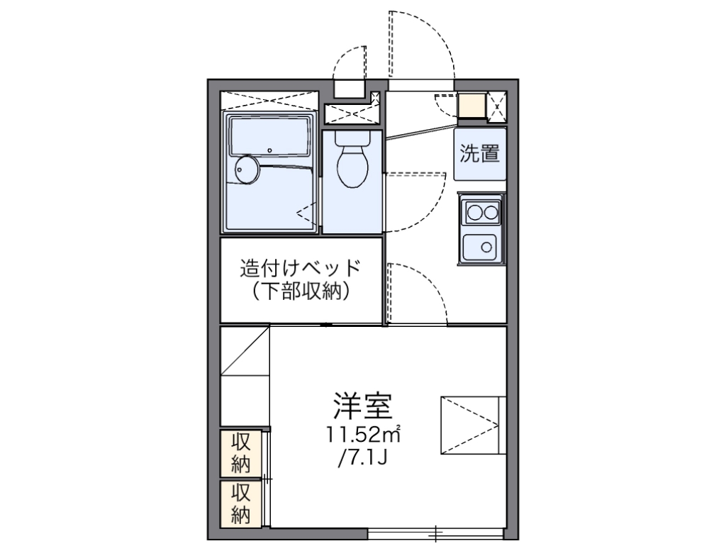 レオパレスレルヒェ 102号室 間取り