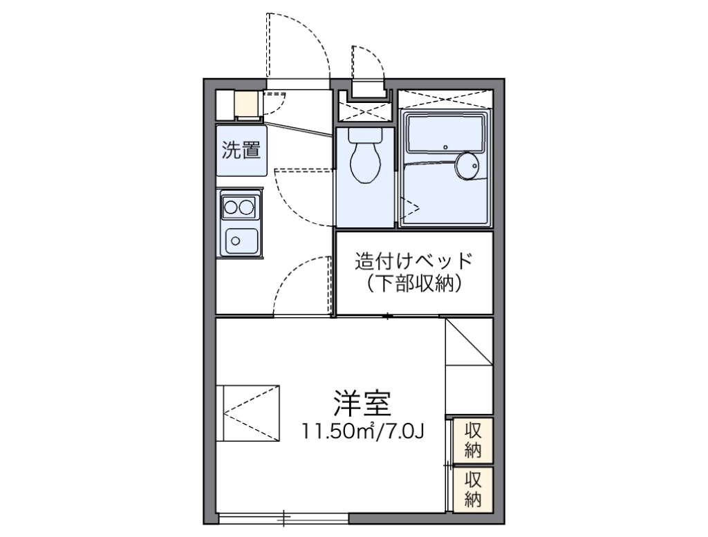 レオパレスＹＯＳＨＩＤＡ 104号室 間取り