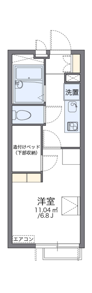 レオパレスデュオ　Ｋ＆Ｊ 間取り図