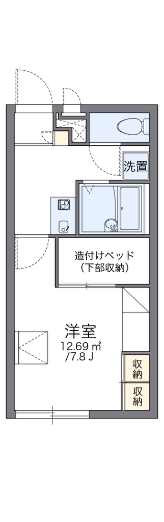 レオパレスサンセール丸山台Ⅱ 110号室 間取り