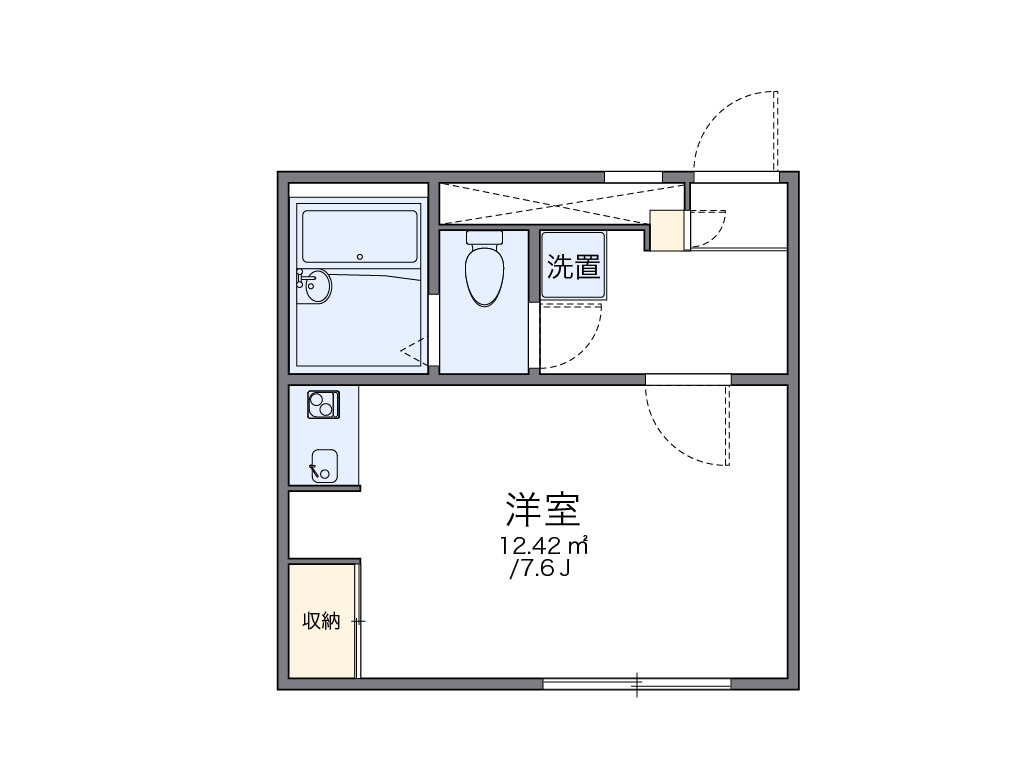 レオパレスＳ．Ｆ 104号室 間取り