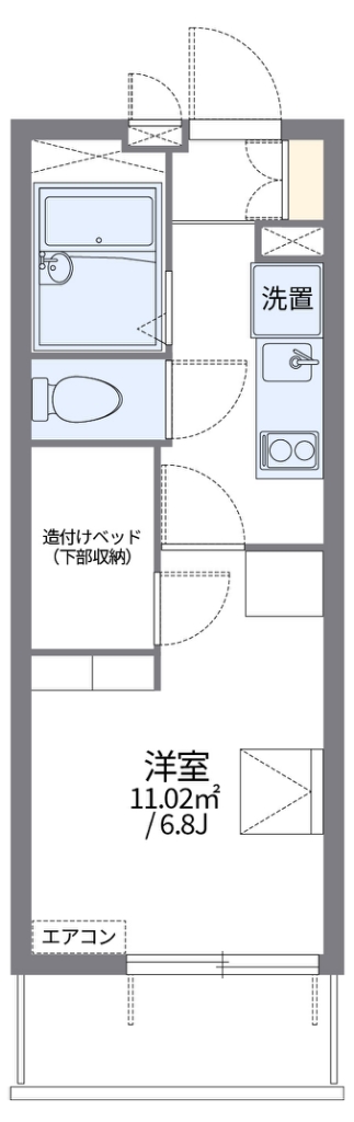 レオパレス第一吉兵衛ハウス 104号室 間取り