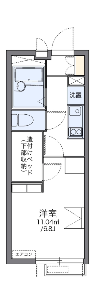 レオパレスサンフラワーＡ 304号室 間取り