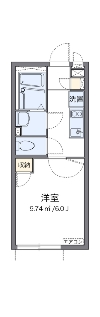 クレイノメイプル 203号室 間取り