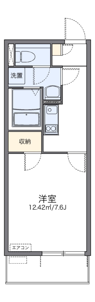 レオネクスト憩 102号室 間取り