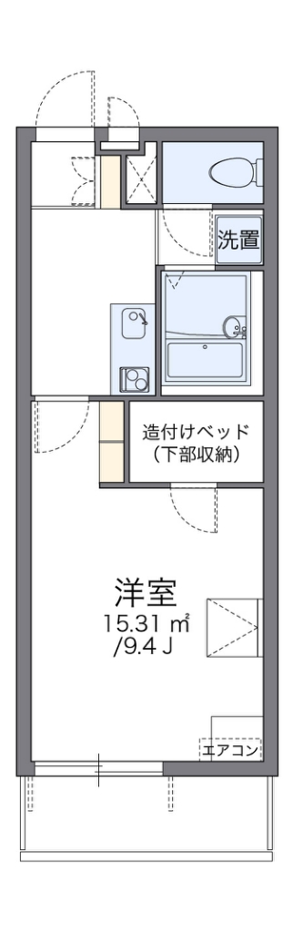 レオパレスガイア初雁 305号室 間取り