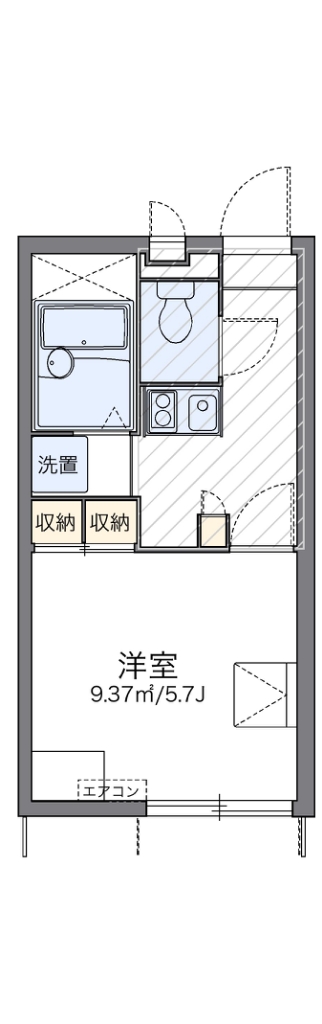 レオパレスサニーサイドＬ 間取り図