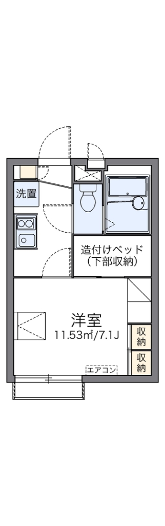 レオパレスヴァンサンカン 204号室 間取り