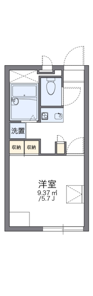 レオパレス鶴見三ツ池公園 203号室 間取り