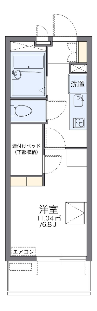 レオパレス雅 402号室 間取り