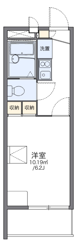 レオパレス笠間 307号室 間取り