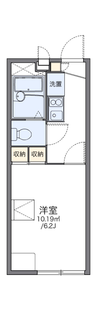 レオパレスアムール上中里 108号室 間取り