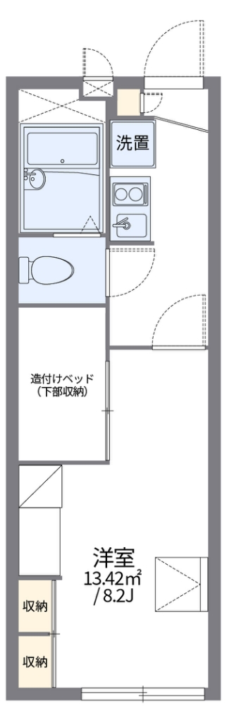 レオパレスＢＯＮＨＥＵＲ壱番館 205号室 間取り