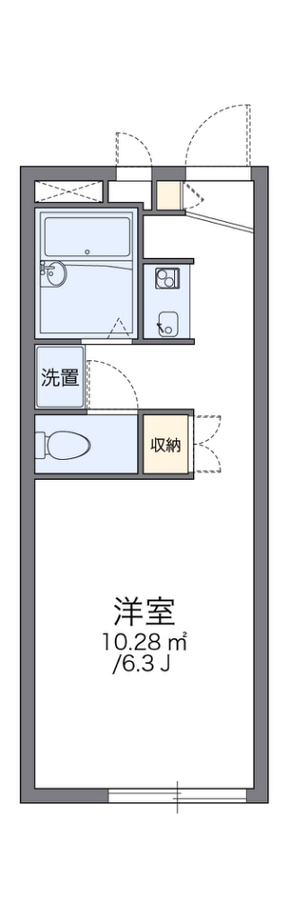 レオパレス赤坂 201号室 間取り