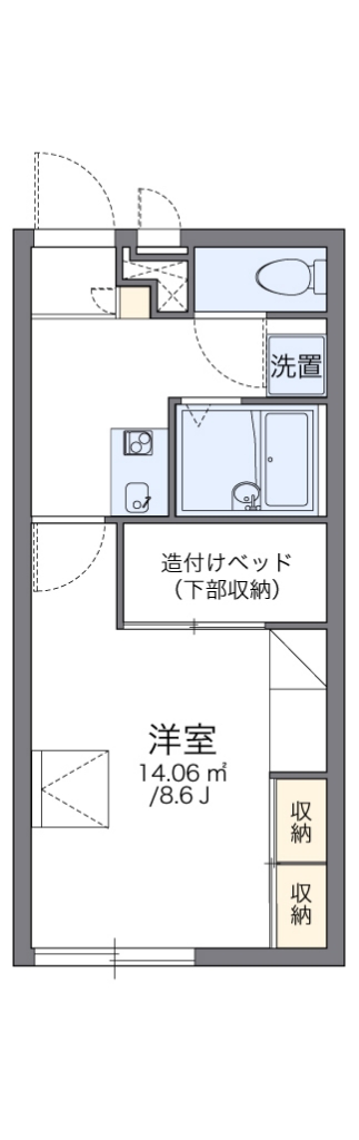 レオパレス文理台 102号室 間取り