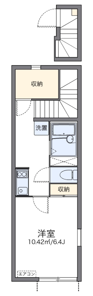 レオネクストＫＥＮ　Ⅱ 201号室 間取り