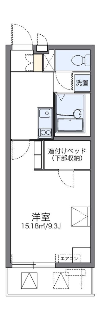 レオパレスソレーユⅢ 201号室 間取り