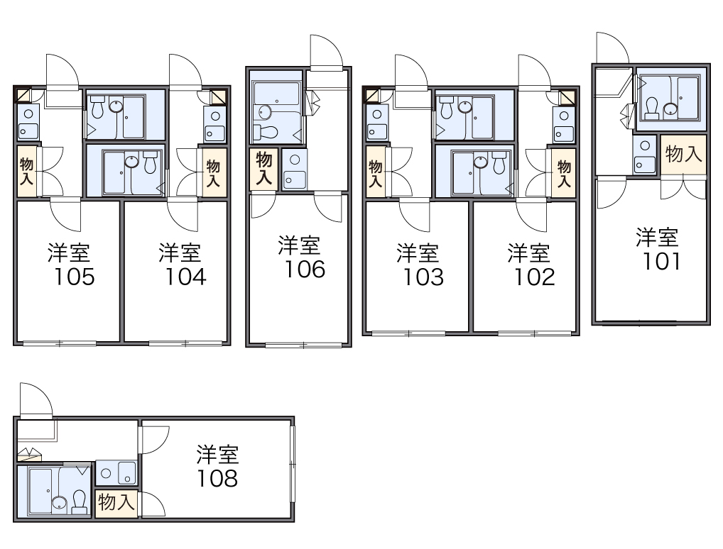 レオパレスハーモニーハイツ十条 間取り図