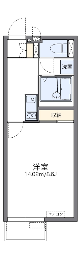 レオネクストセレッサ 205号室 間取り