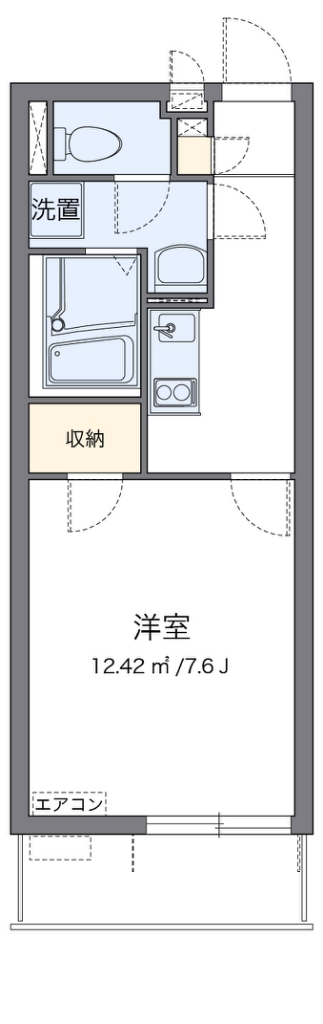 クレイノ芝富士ハイツ 204号室 間取り