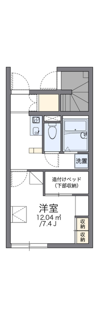 レオパレスエントピア 102号室 間取り