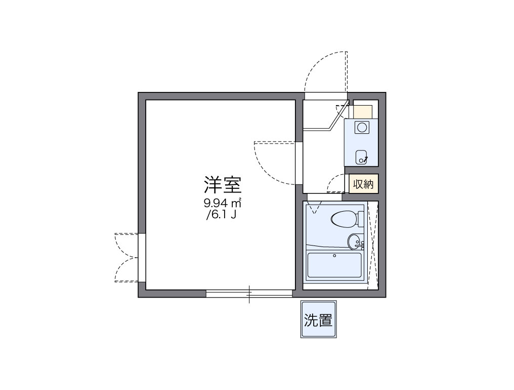 レオパレス上北沢 110号室 間取り