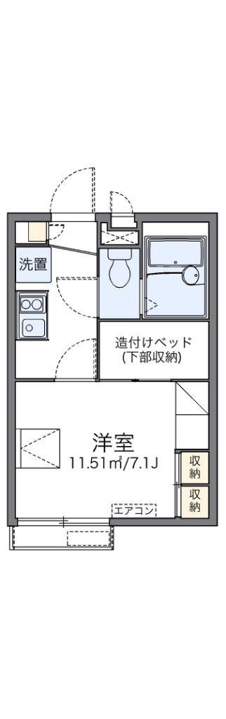 レオパレスマルベリー　Ｋ 205号室 間取り