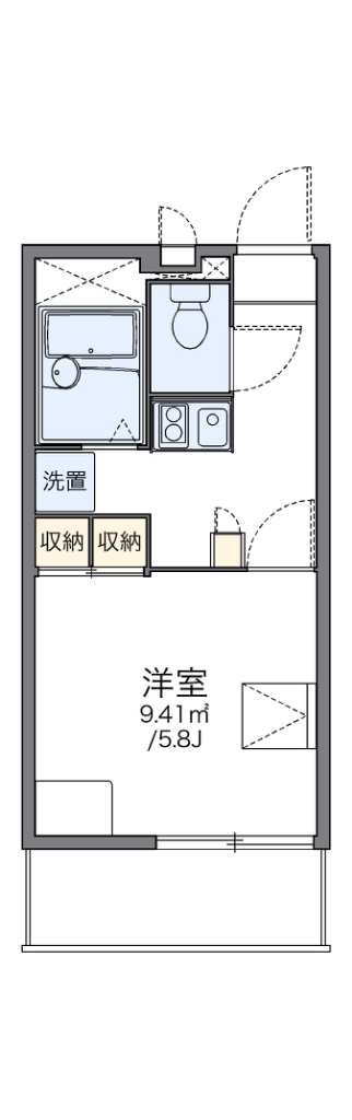 レオパレスメロディーベルイノⅡ 102号室 間取り