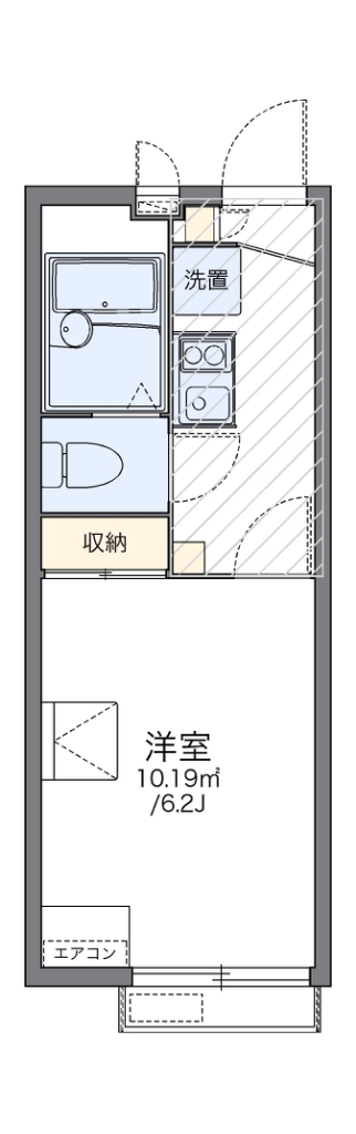 レオパレスエクセル岡本 204号室 間取り