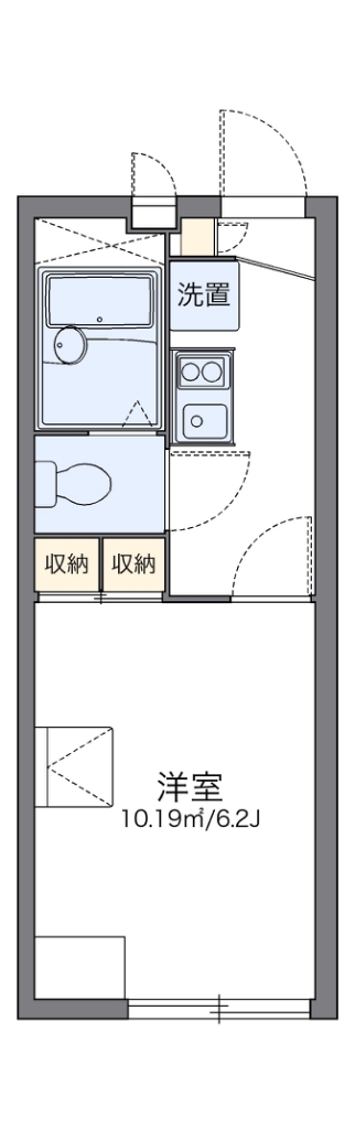 レオパレスピーヌス 206号室 間取り