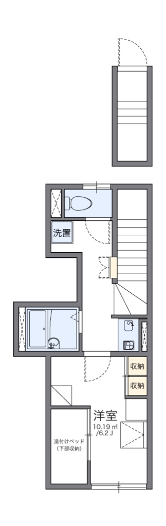 レオパレス雷塚Ⅱ 201号室 間取り