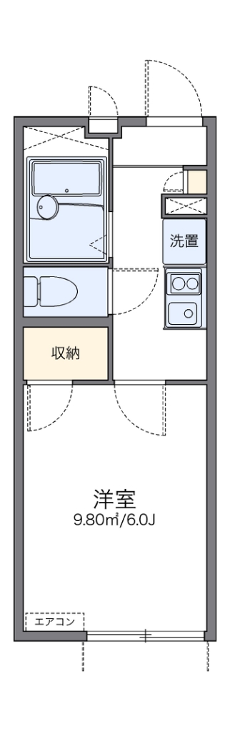 レオパレス金森 104号室 間取り