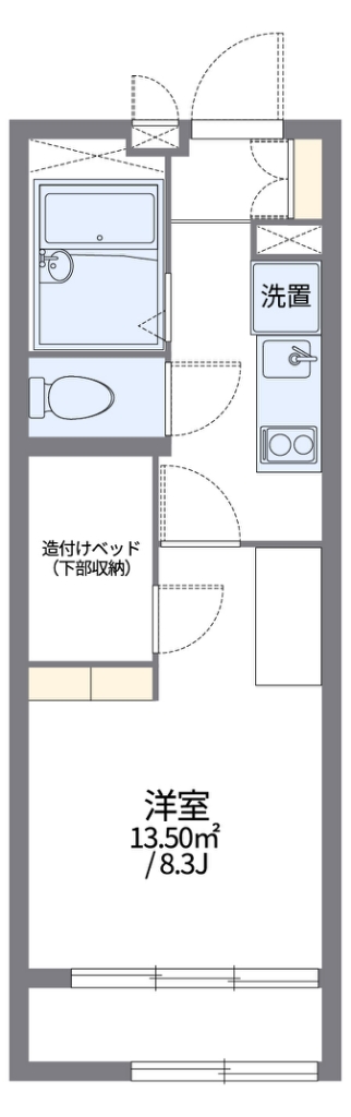 レオパレスリバーポイント小岩Ⅱ 105号室 間取り