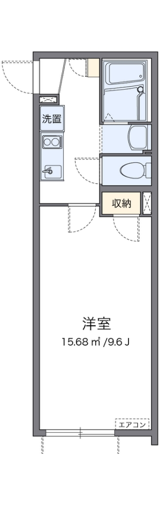 クレイノコンソラータ 204号室 間取り