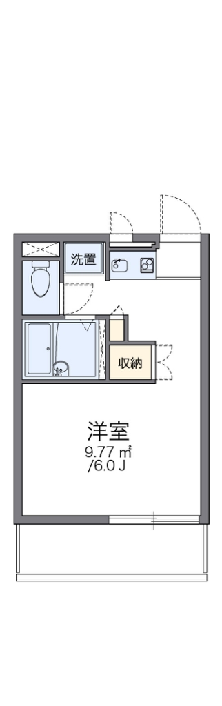 レオパレスシャルムⅡ 204号室 間取り