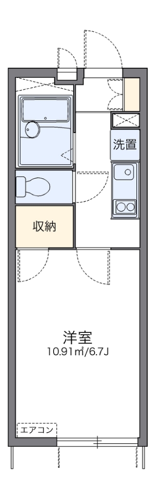 レオパレスＴＫ　ｏｎｅ 103号室 間取り