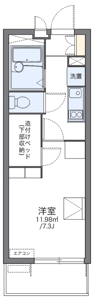 レオパレスＡ＆Ｆ 101号室 間取り