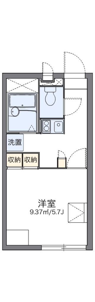 レオパレスアークソレーユ東林間 104号室 間取り