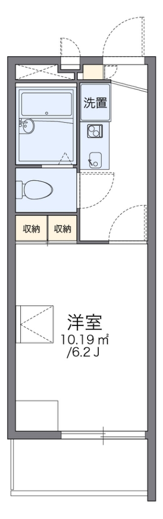 レオパレス小向さいわい 間取り図