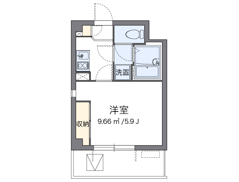 レオネクストＰＯＳＴ塚越中央 間取り図