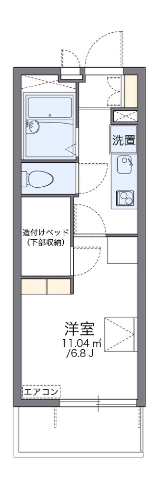 レオパレスアクセス登戸 間取り図