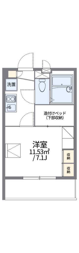 レオパレス多摩ぶらーま 101号室 間取り