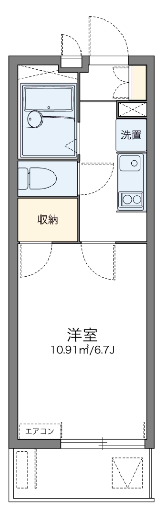 レオパレスカリス 106号室 間取り