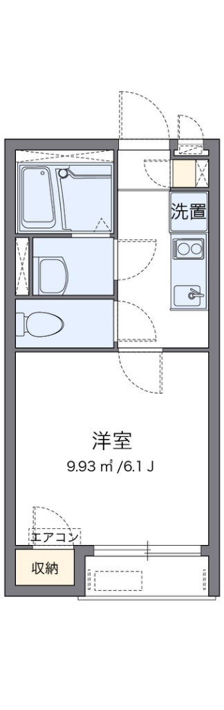 レオネクストシャトル杉田Ⅵ 203号室 間取り