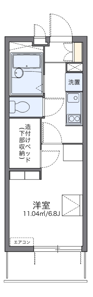 レオパレスアネックスリバティー 208号室 間取り