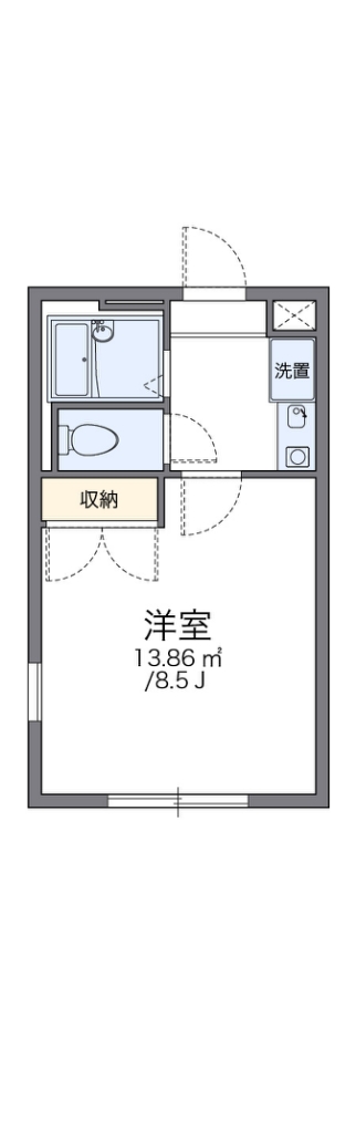 レオパレスＬｕｃｅⅡ 105号室 間取り