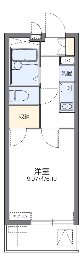 レオパレスＮＥＸＴⅡ 107号室 間取り